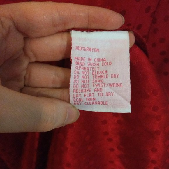 Raspberry Red Polka Dot Jacquard Dress - Picture 6 of 6